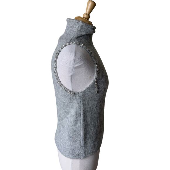 ZARA SS24 Grey Knit Sleeveless Top with Rhinestones 9598/262 Medium - Picture 7 of 7